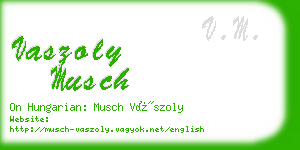 vaszoly musch business card